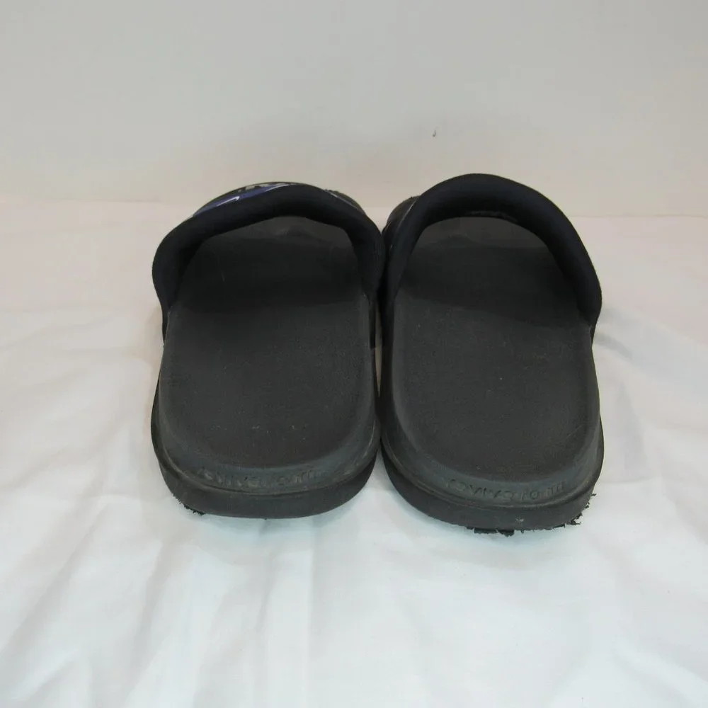 Nike MLB LA Dodgers Black Blue Logo Slip On Sandals Off Court Slides - Picture 5 of 7